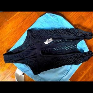House of CB sexy black labor cut stretching open back bodysuit